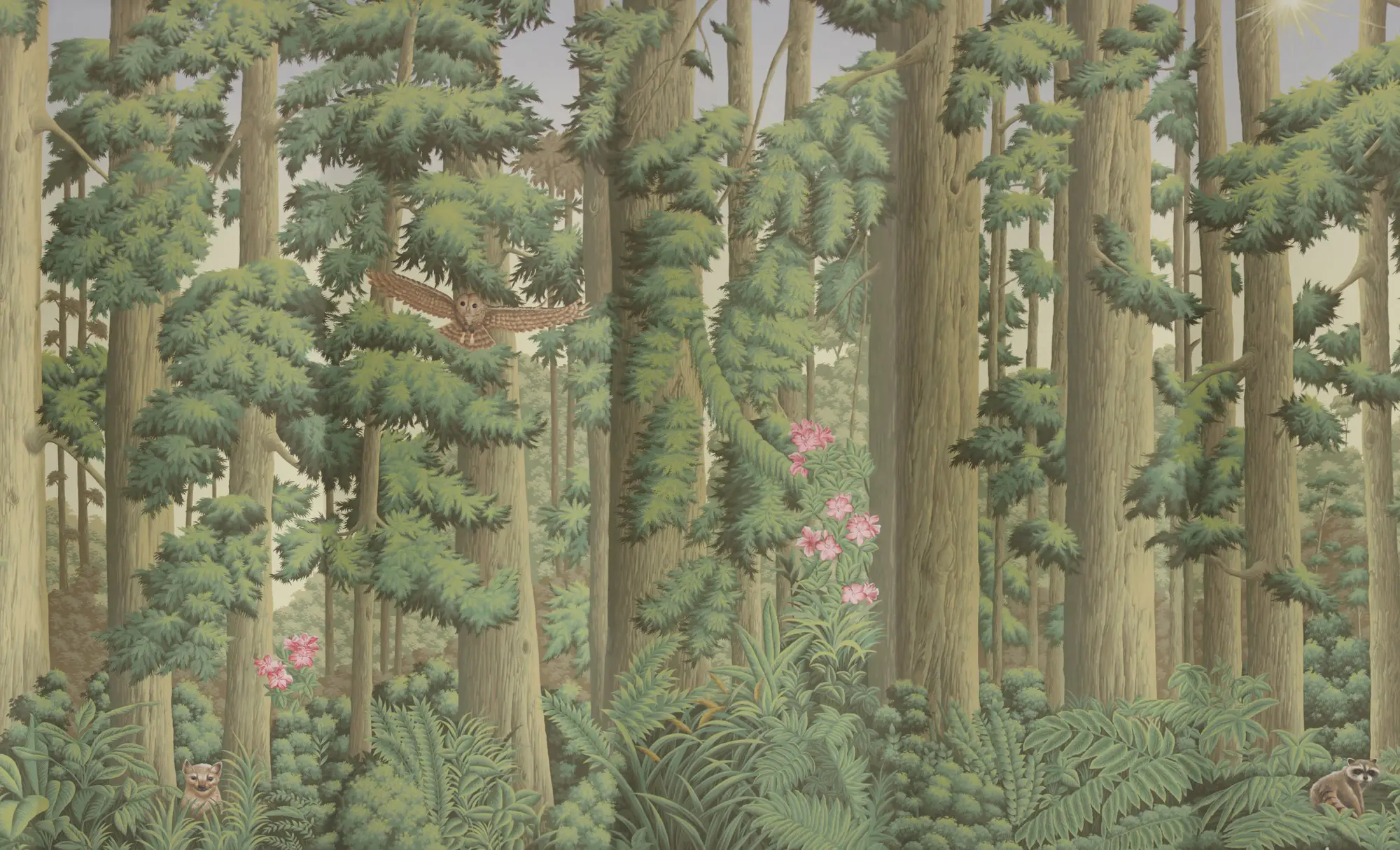 Sequoia colourway on Aurore scenic paper