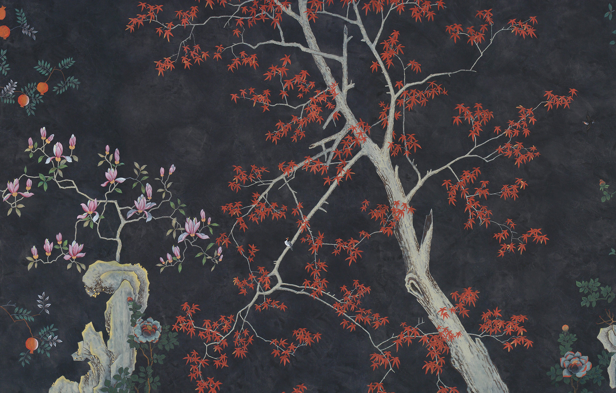 Original colourway on Edo Night painted silk