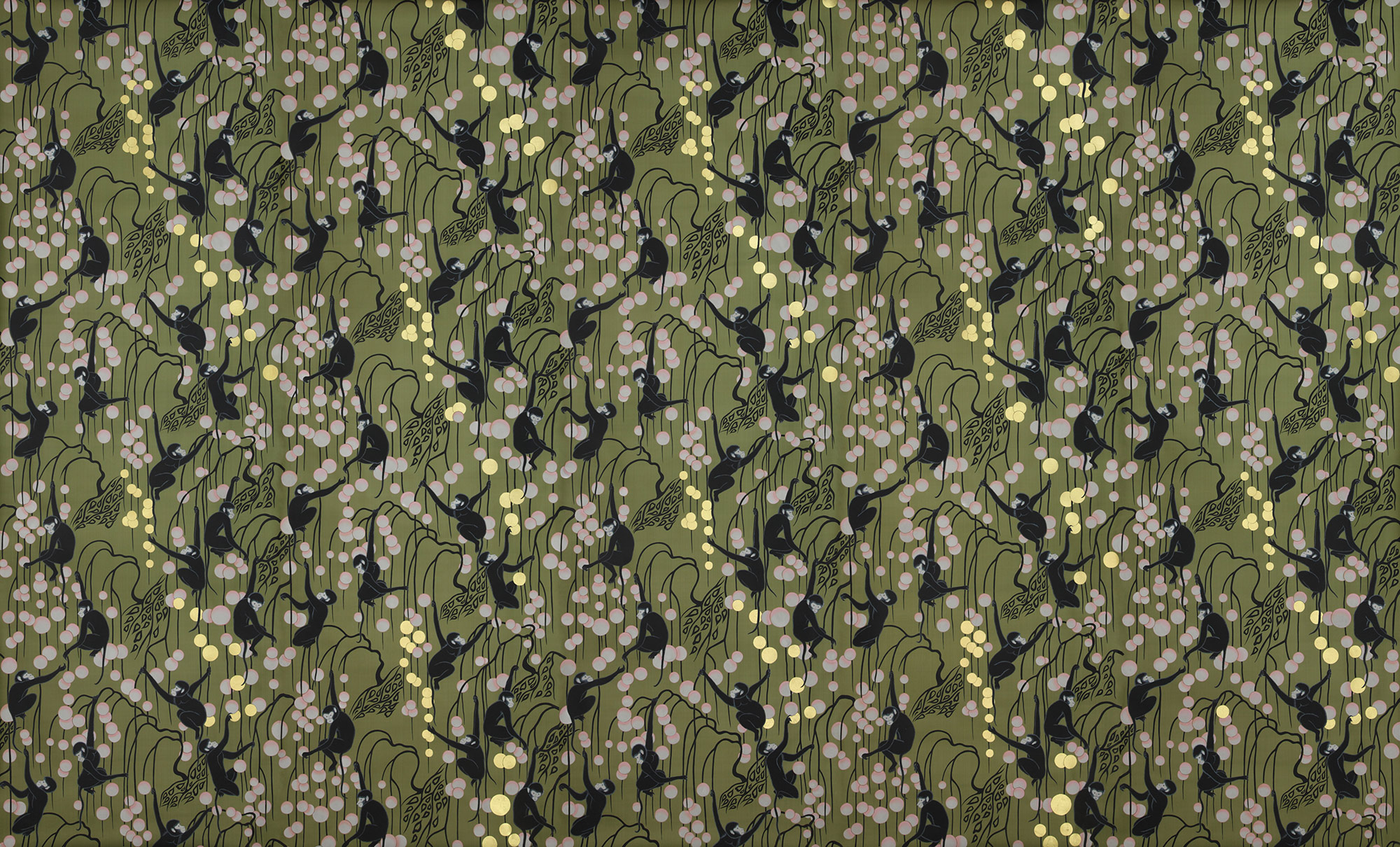 Colourway SC-292 on Olive dyed silk