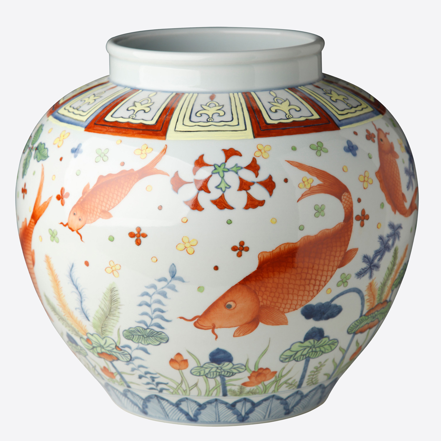 Golden Carp Wucai Jar