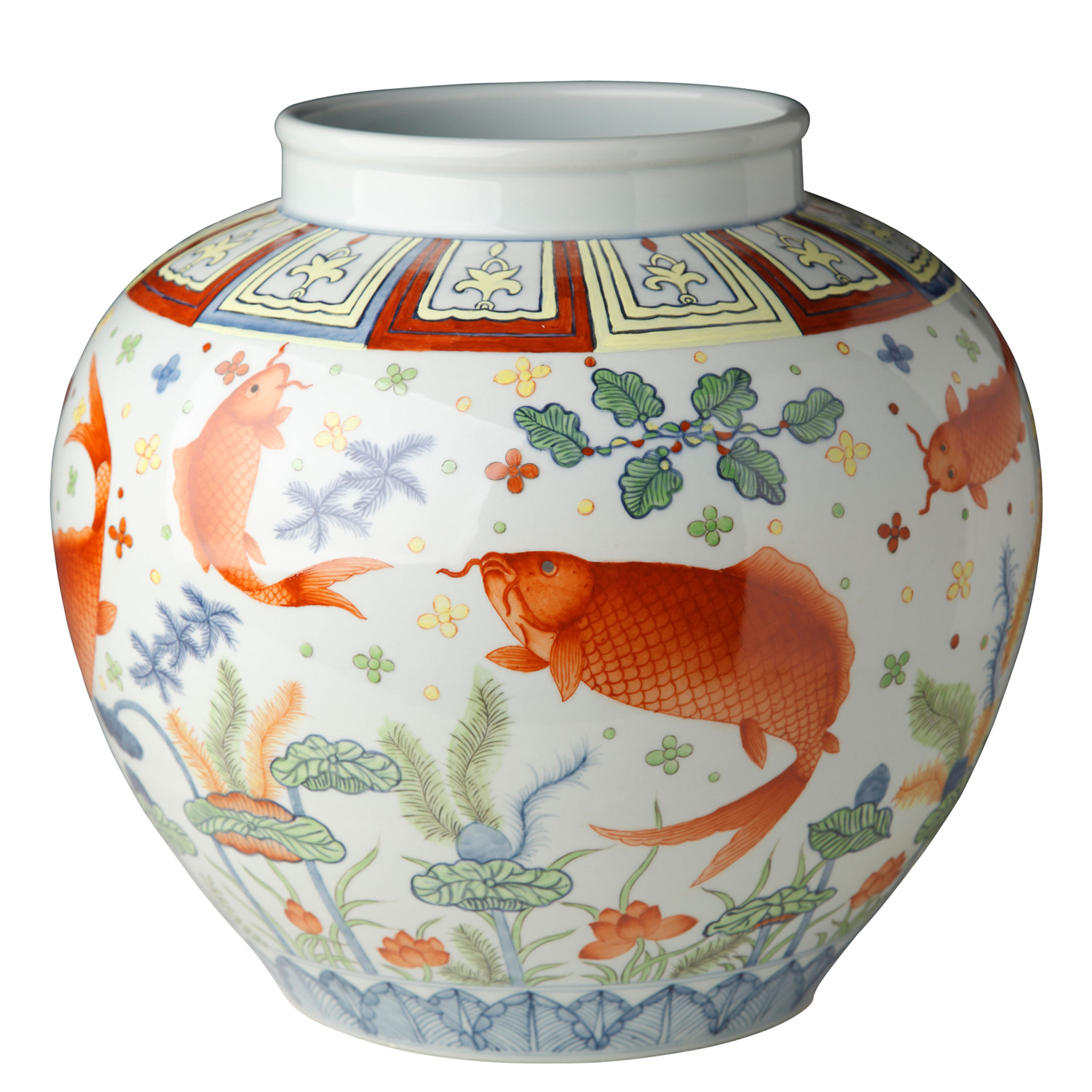 Golden Carp Wucai Jar