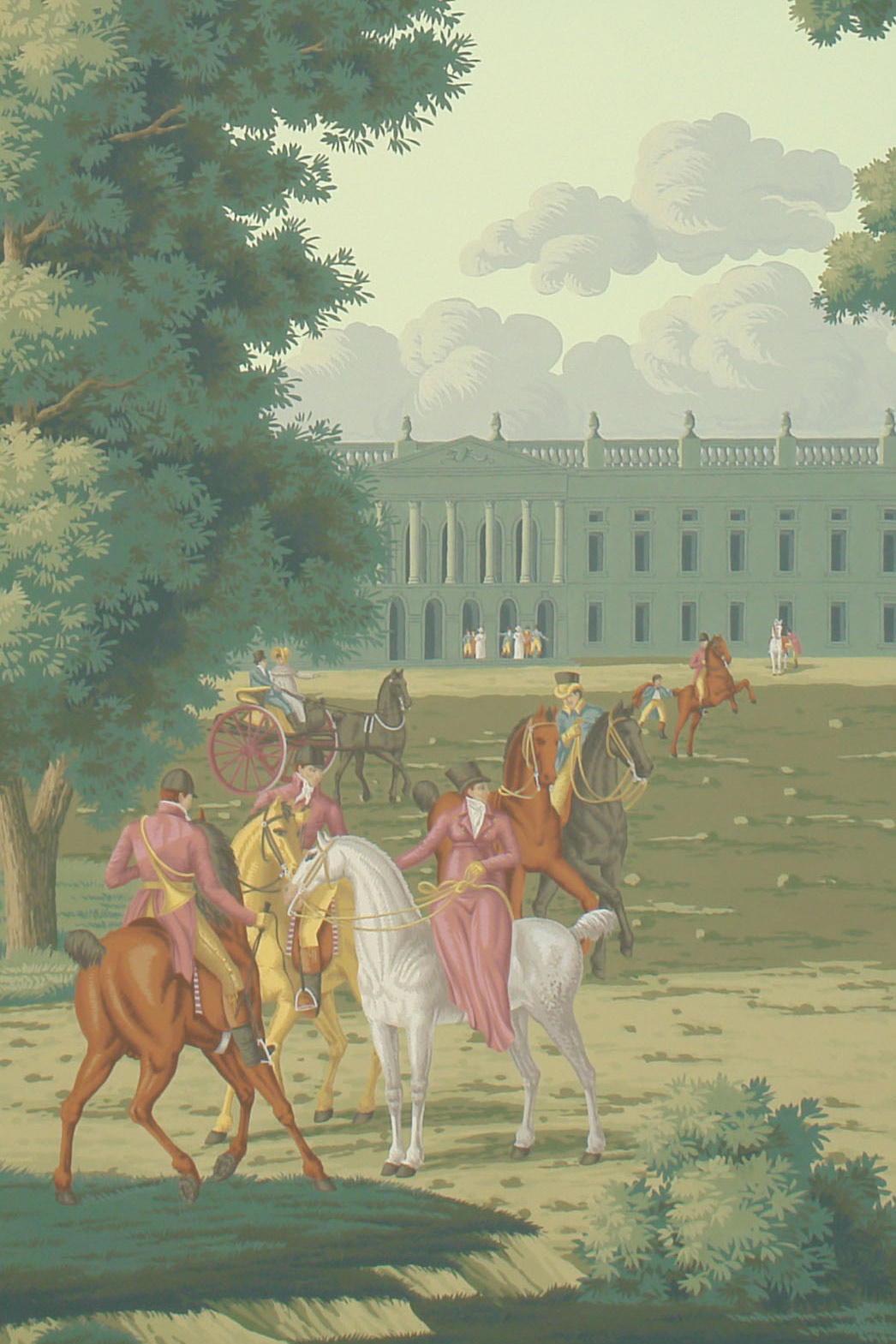 'La Chasse de Compiègne' in Brume colourway on scenic paper
