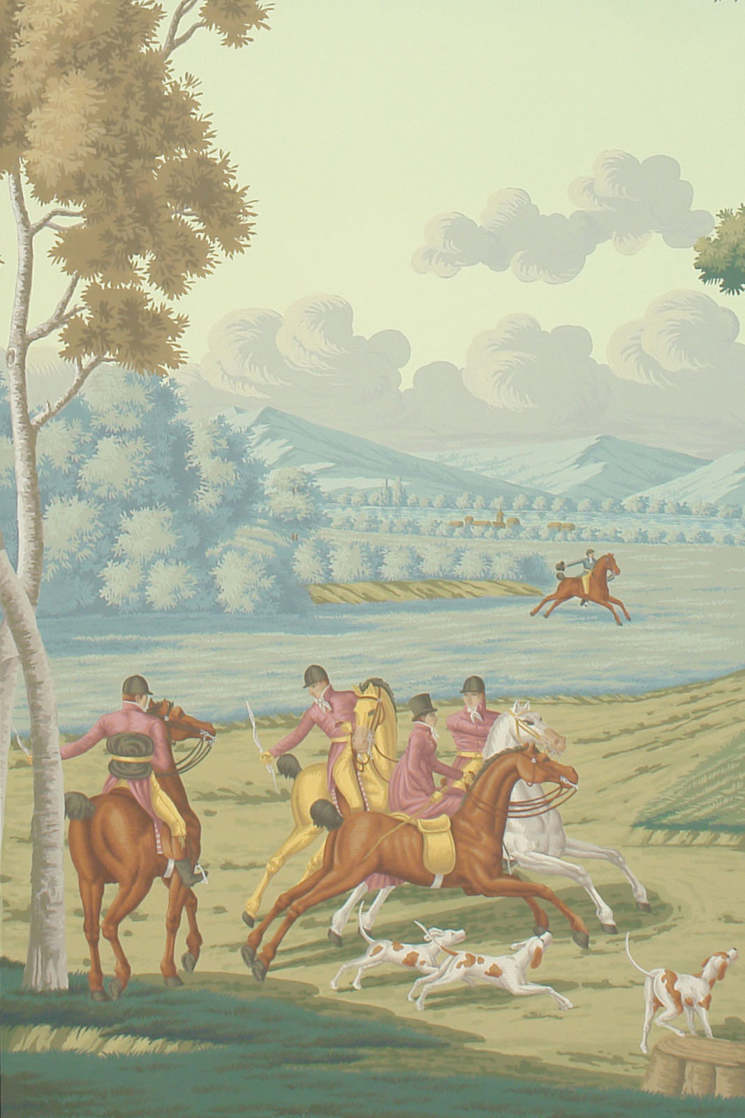 'La Chasse de Compiègne' in Brume colourway on scenic paper