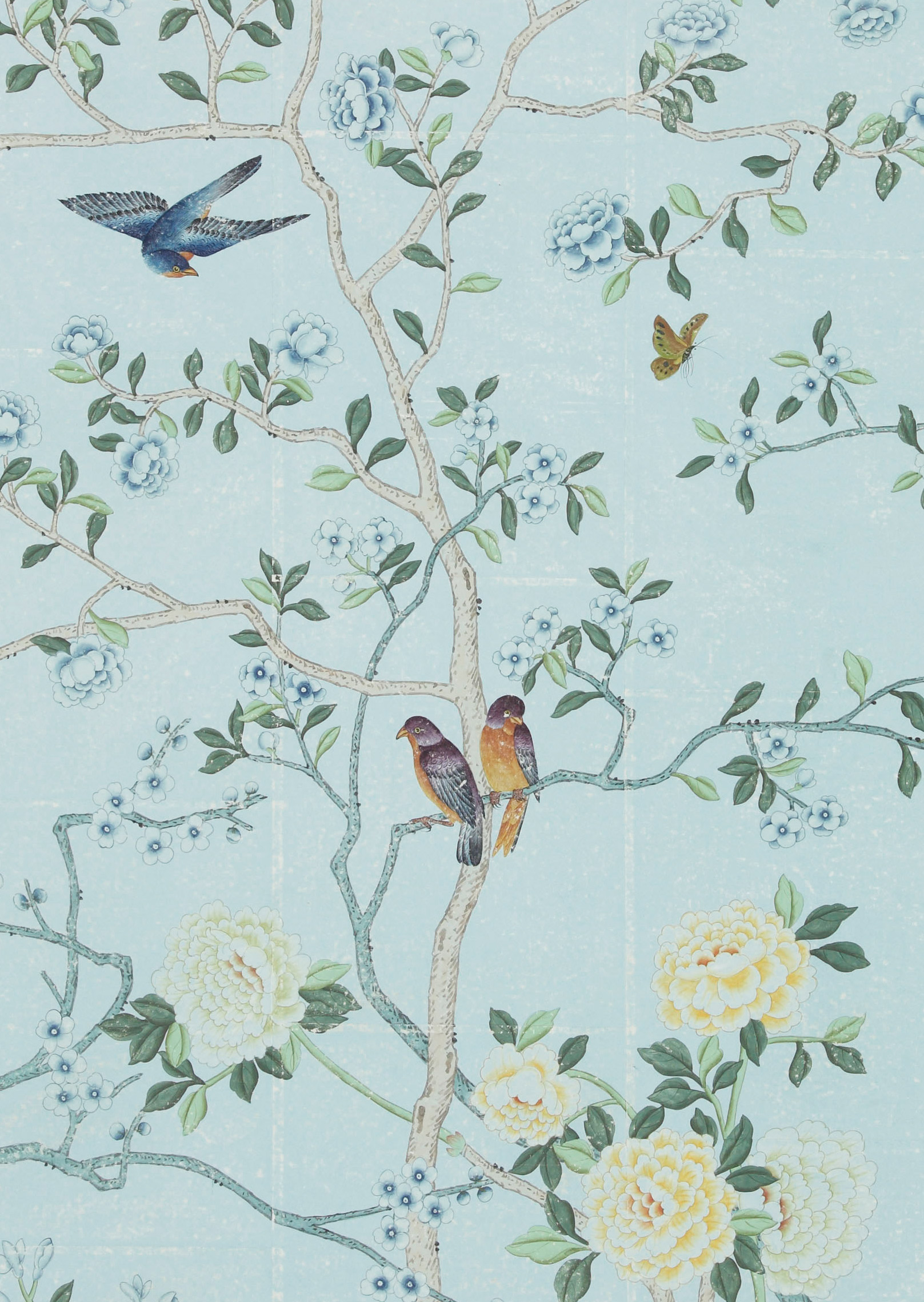 Special Colourway on Melt Water India tea paper | de Gournay