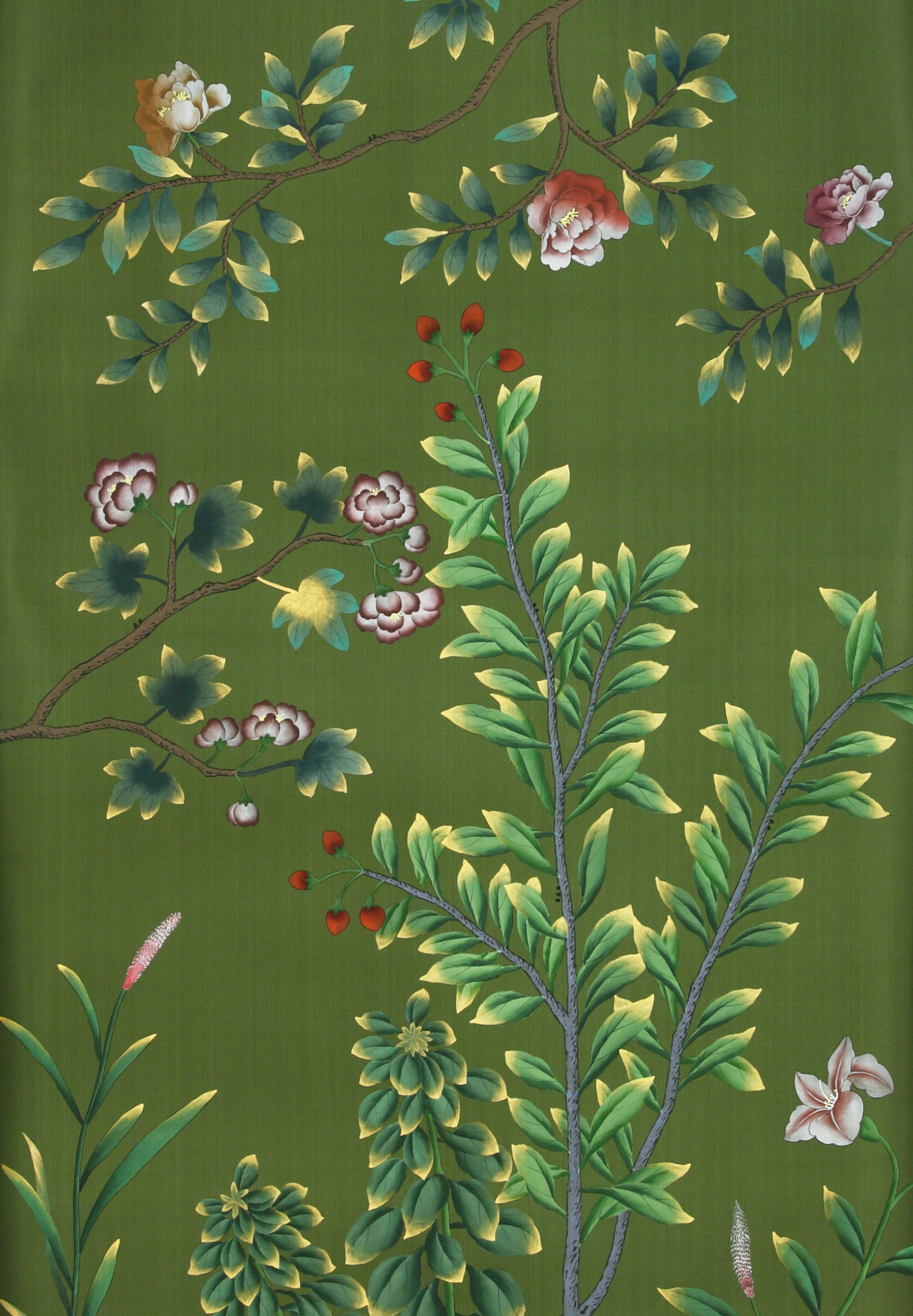 'Sans Soucis' in Special Colourway SC-200 on Perfect Green dyed silk