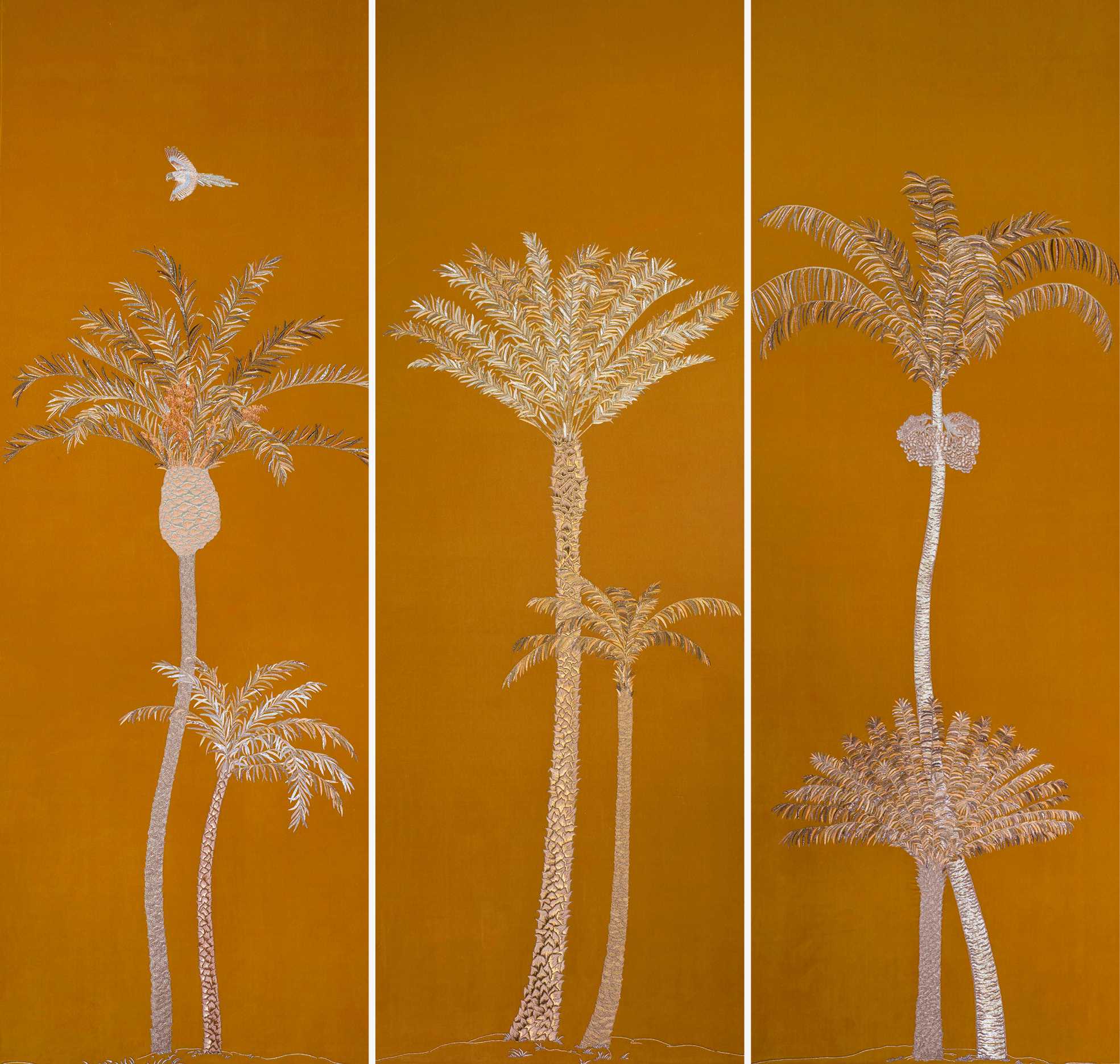 Deco Palms in Original design colours on velvet
