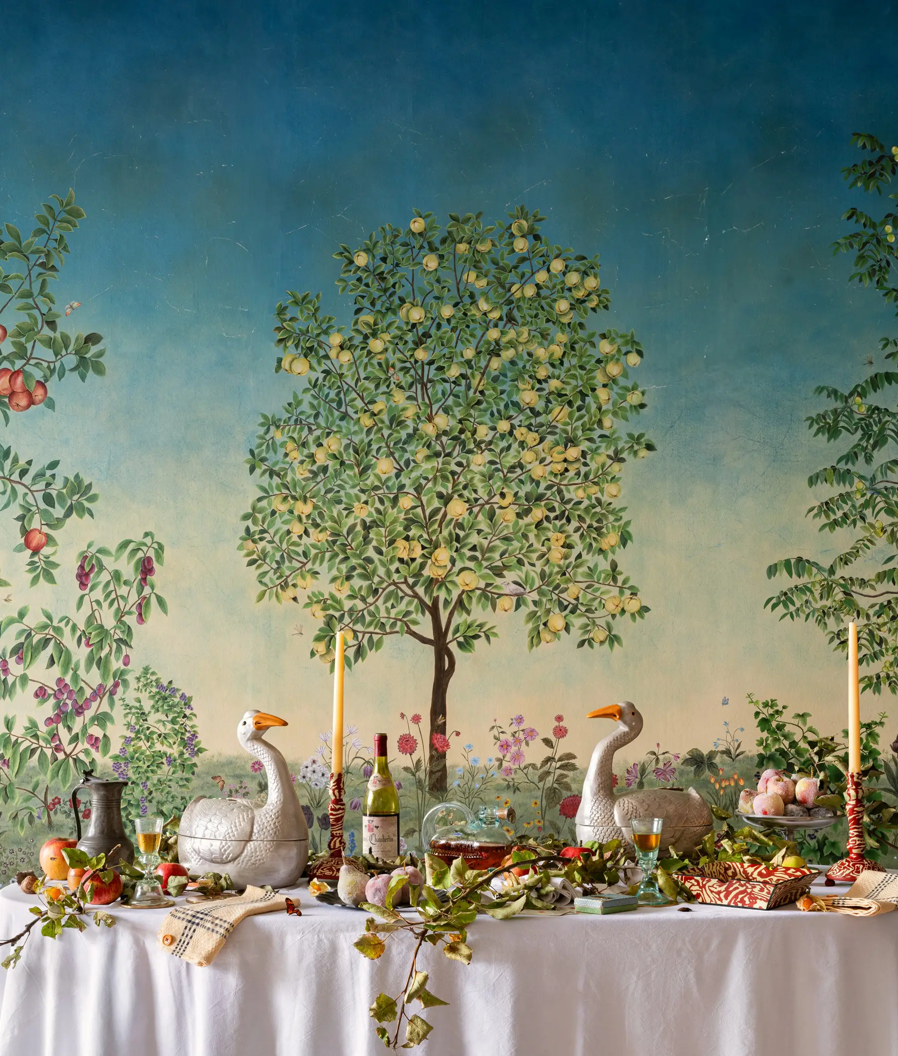 Original colourway on painted Xuan paper