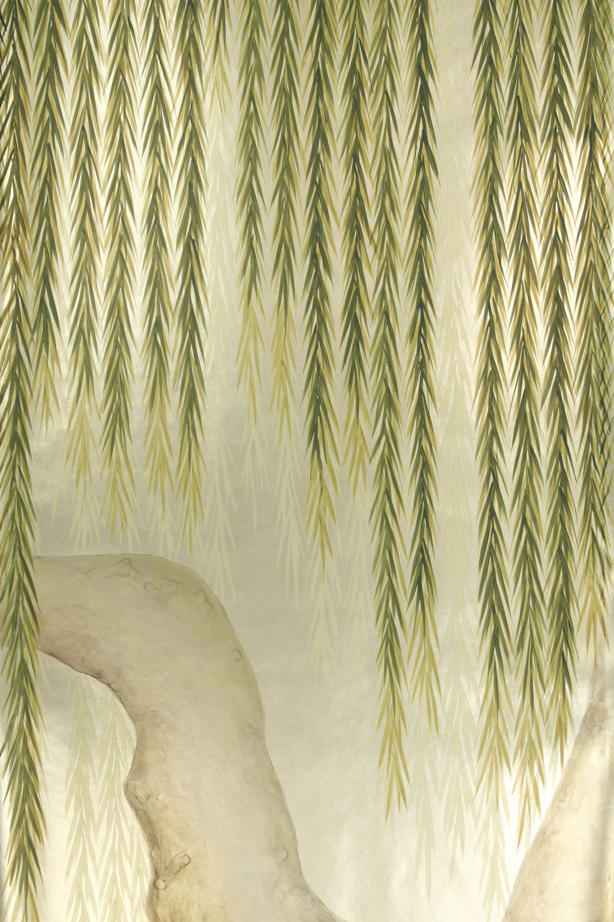 'Willow' in Original design colours on Champagne Gold gilded paper