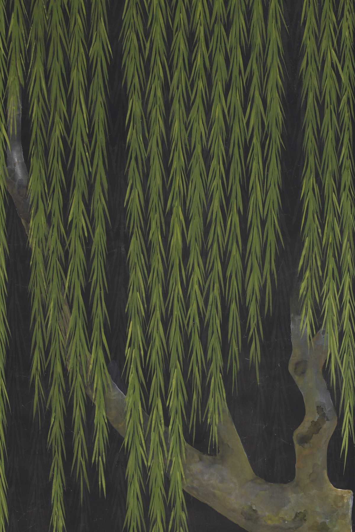 'Willow' in Original design colours on Edo Night painted silk
