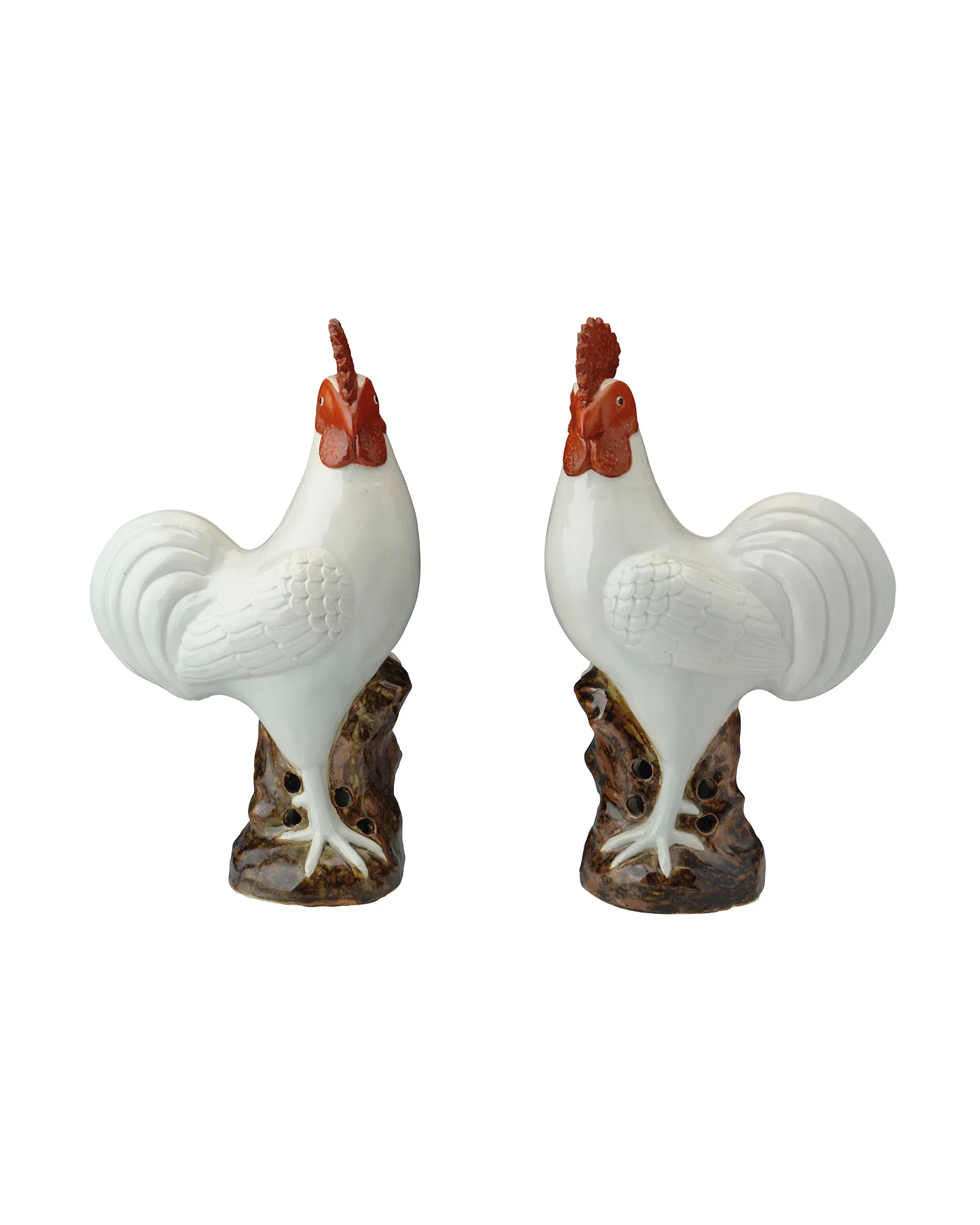 A PAIR OF 12” ROOSTERS