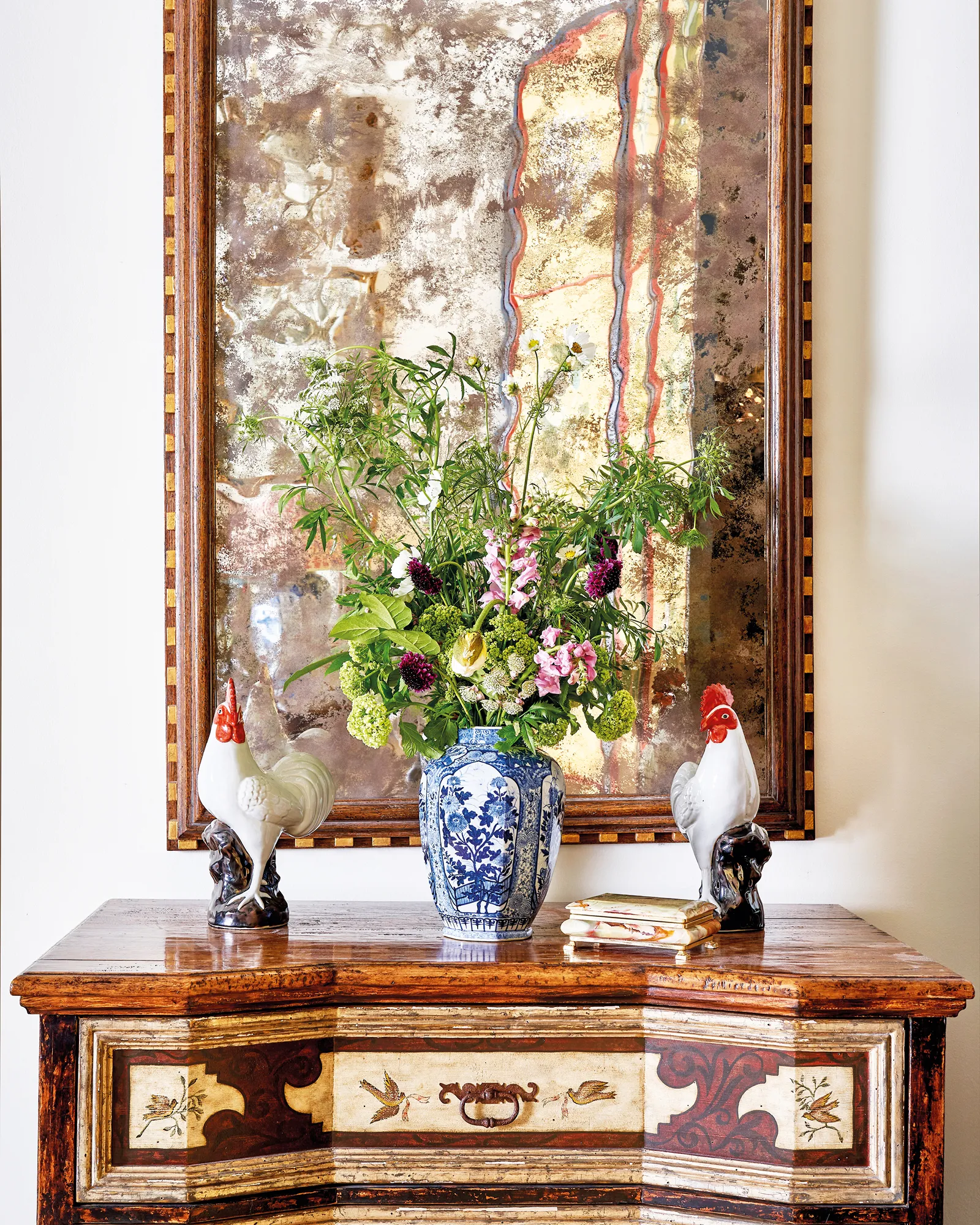 A PAIR OF 12” ROOSTERS