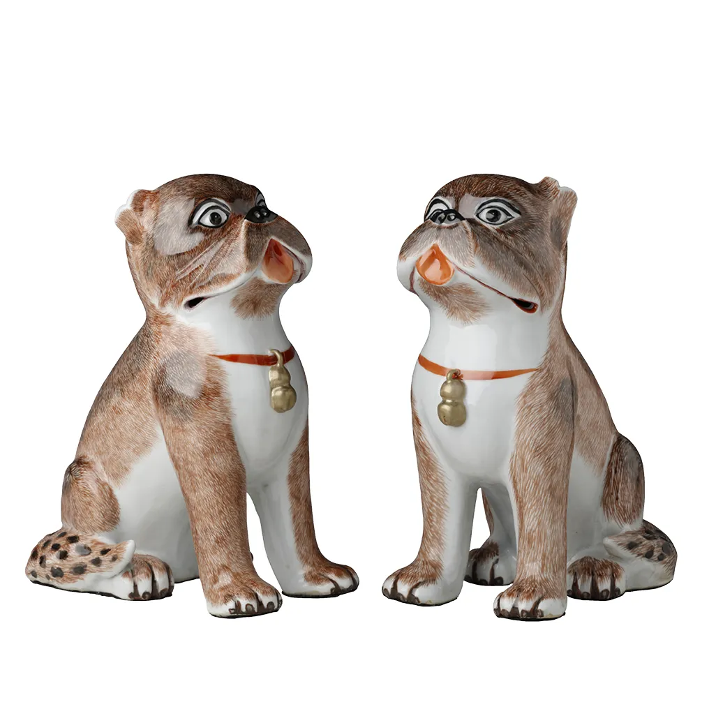 A PAIR OF 11” PUGS