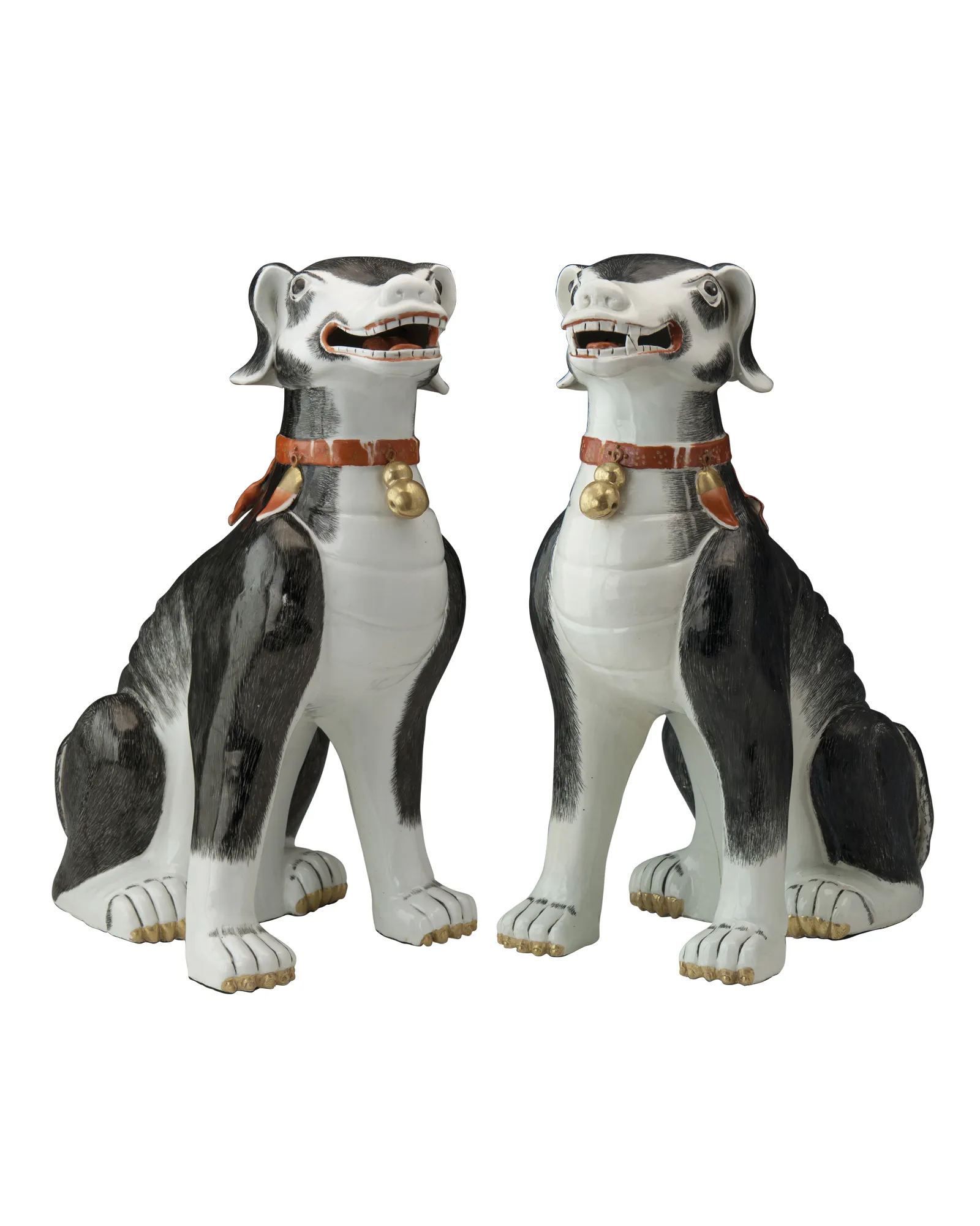 A PAIR OF 22” SHREWSBURY GREY HOUNDS