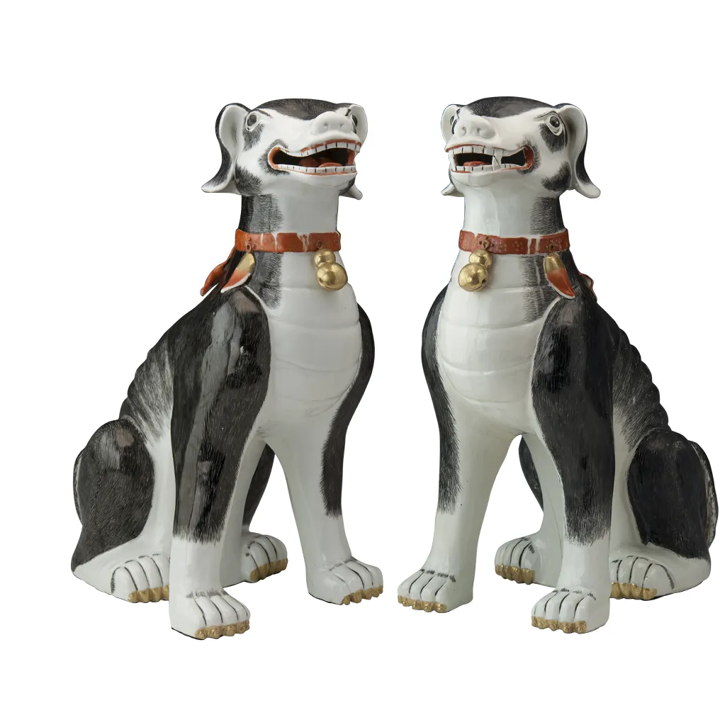 A PAIR OF 22” SHREWSBURY GREY HOUNDS