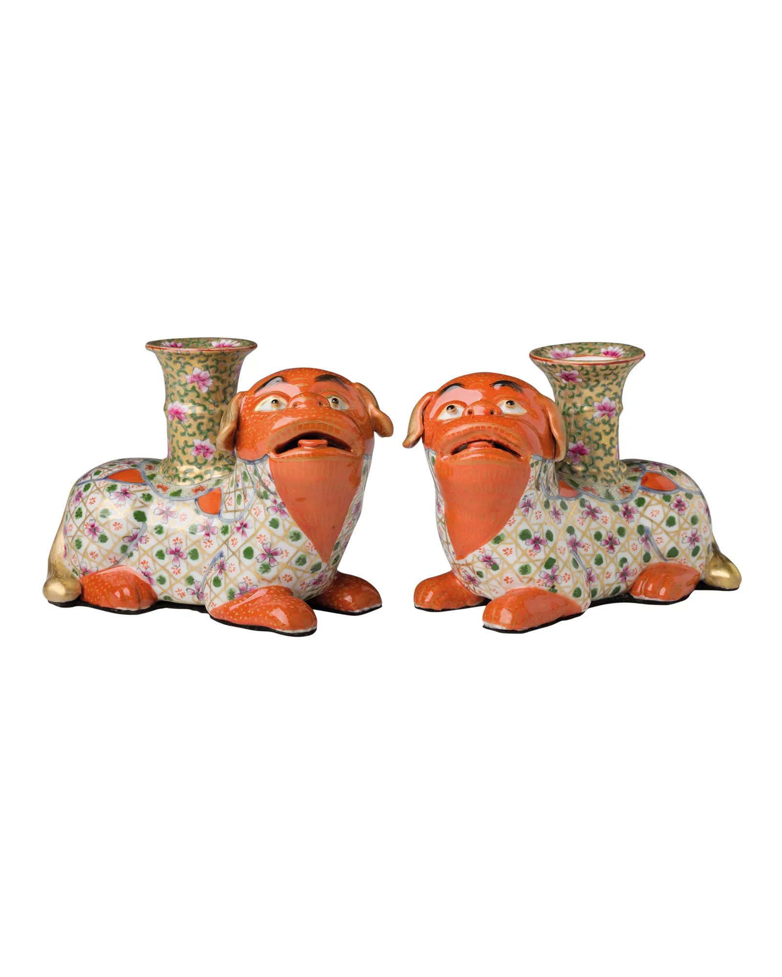 A PAIR OF 4” INCENSE DOGS