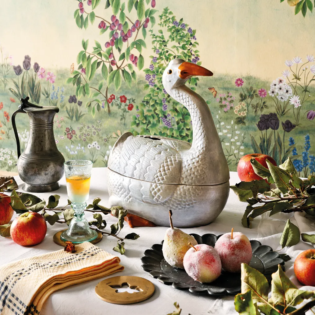 13” SILVER GOOSE SERVING TUREEN