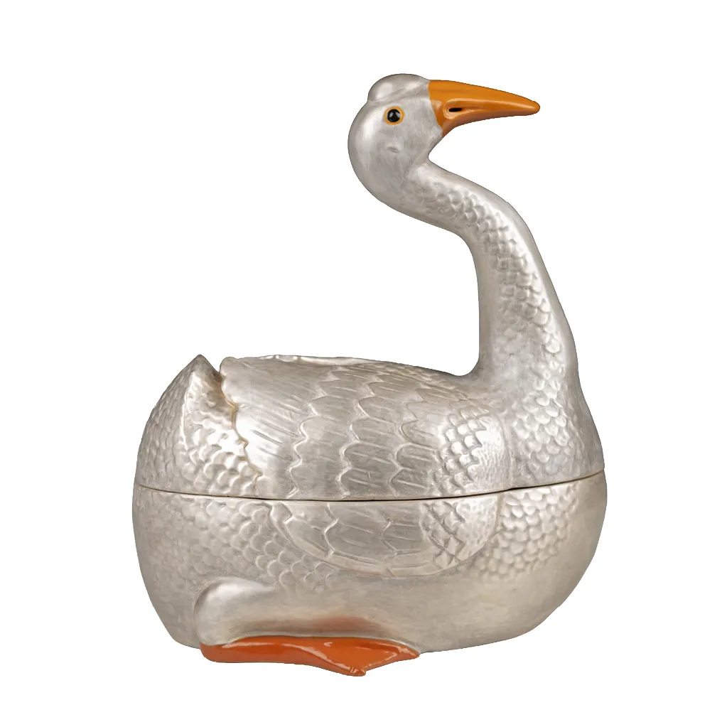 13” SILVER GOOSE SERVING TUREEN