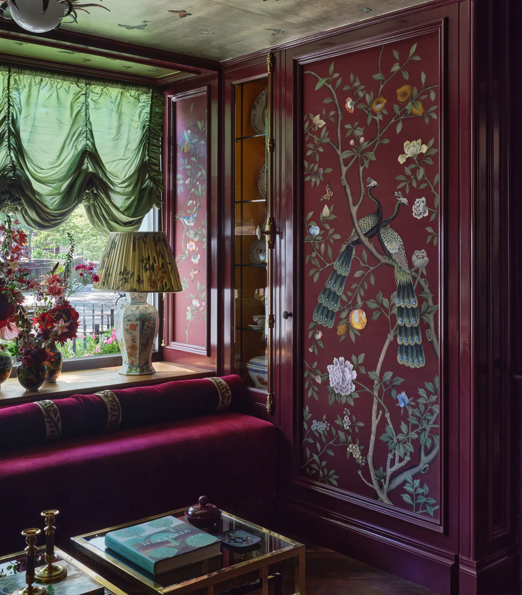 Standard colourway on Dragon's Blood slub silk