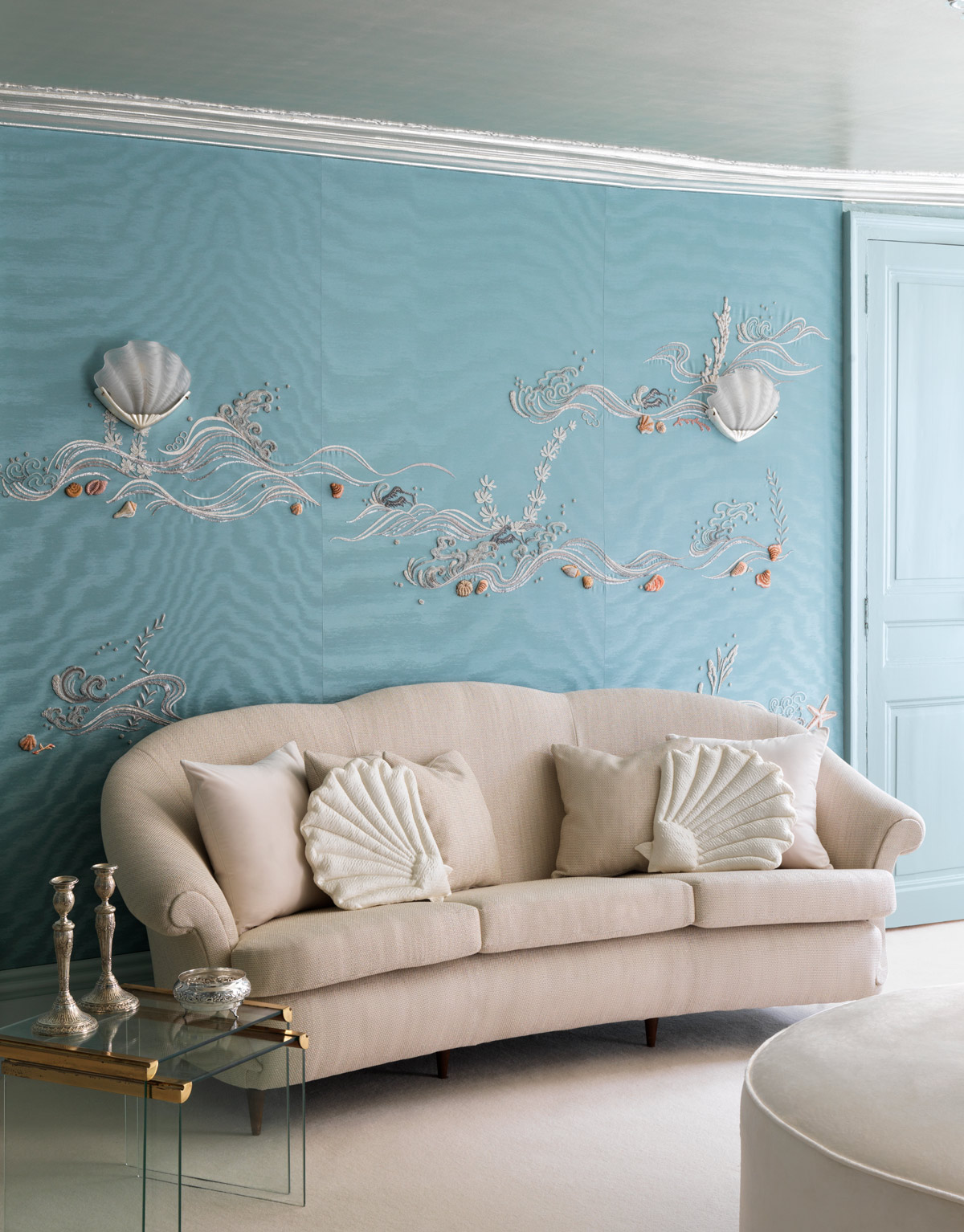 HAND EMBROIDERED WALLCOVERINGS