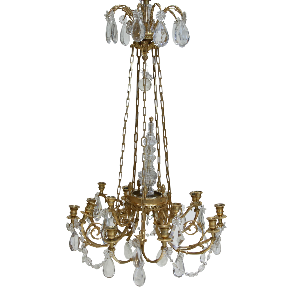 Gold and Crystal Chandelier