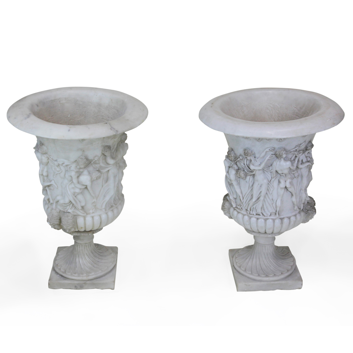 Pair of Marble Planters