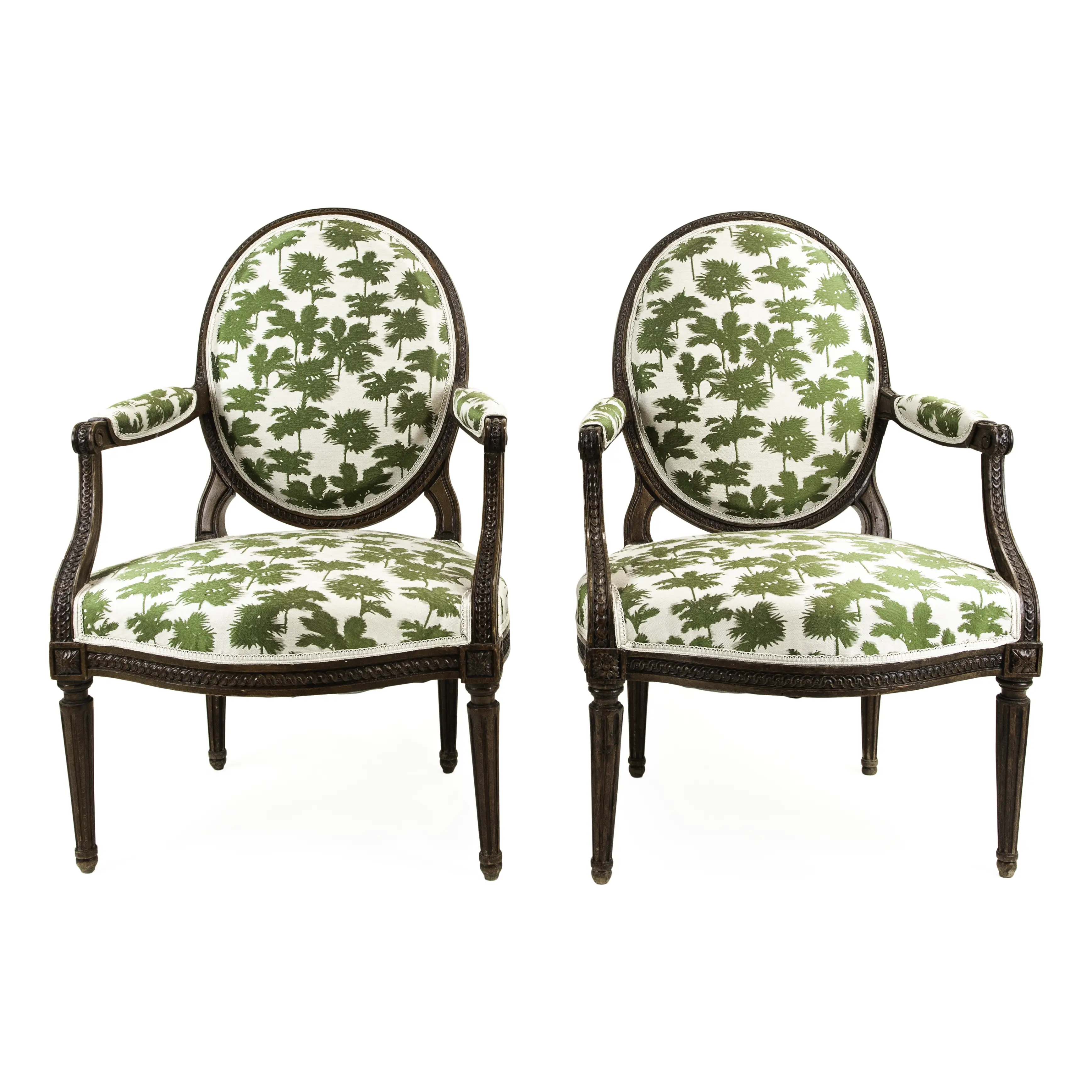 A Pair of Medallion Armchairs