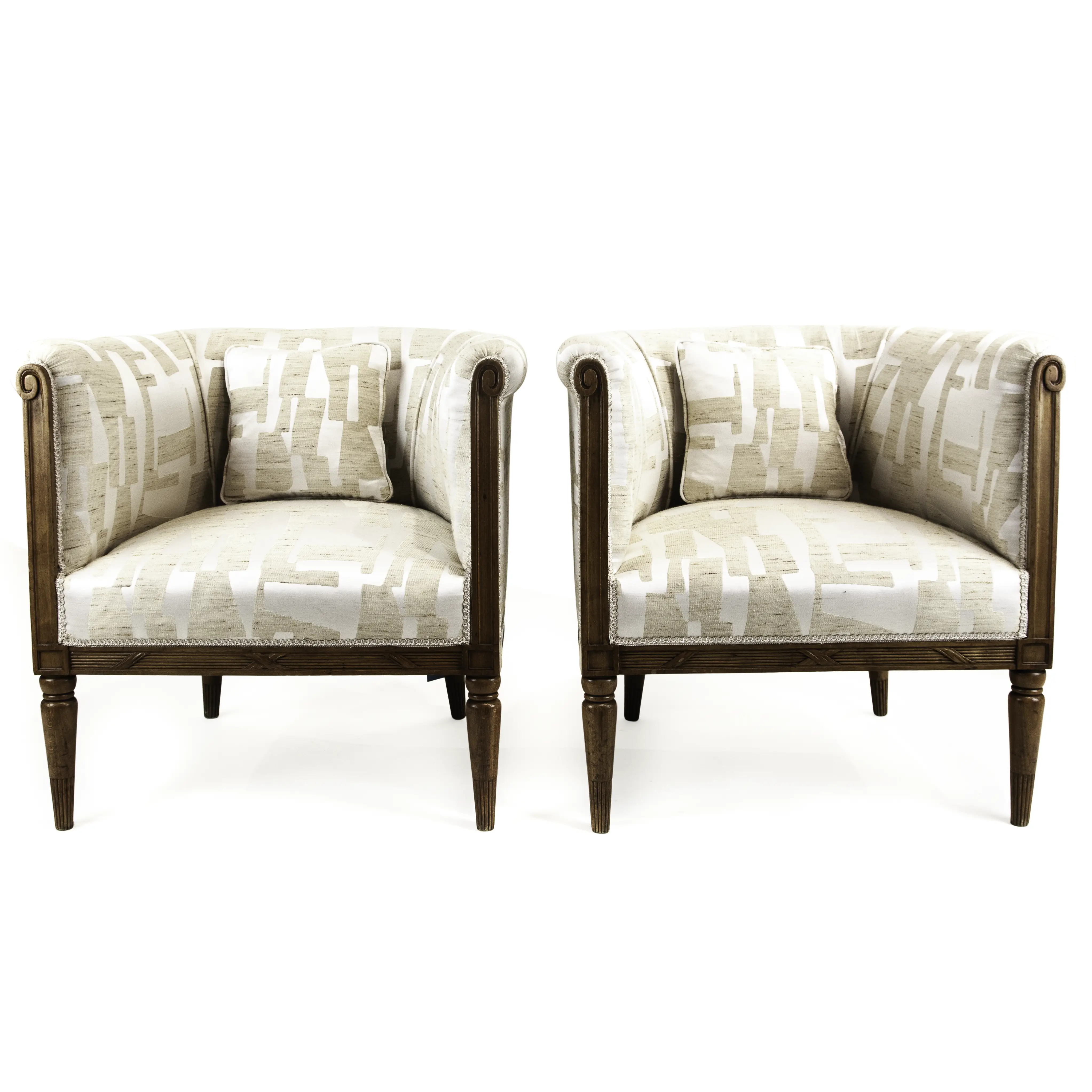 A pair of Deco Tub armchairs