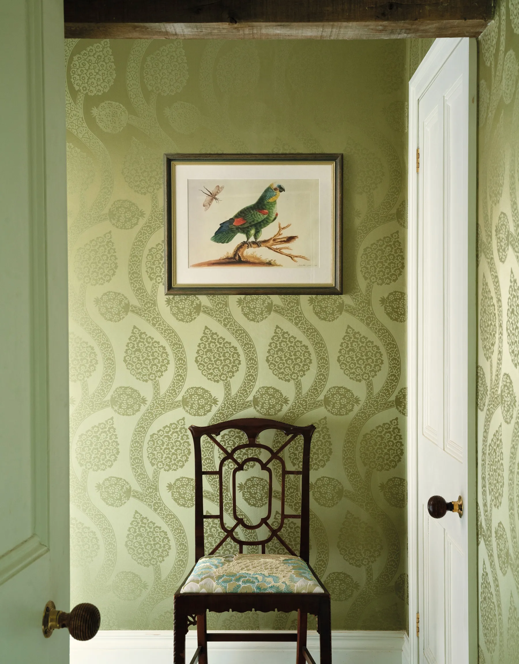 Olive Osman Pomegranate Silk Damask